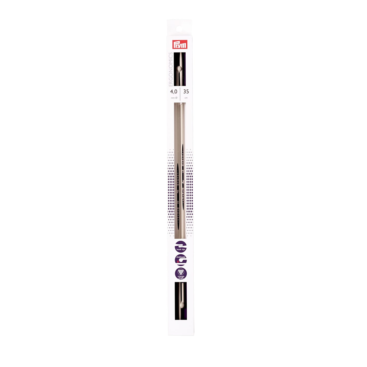 Single point knitting needles, prym.ergonomics 35 cm