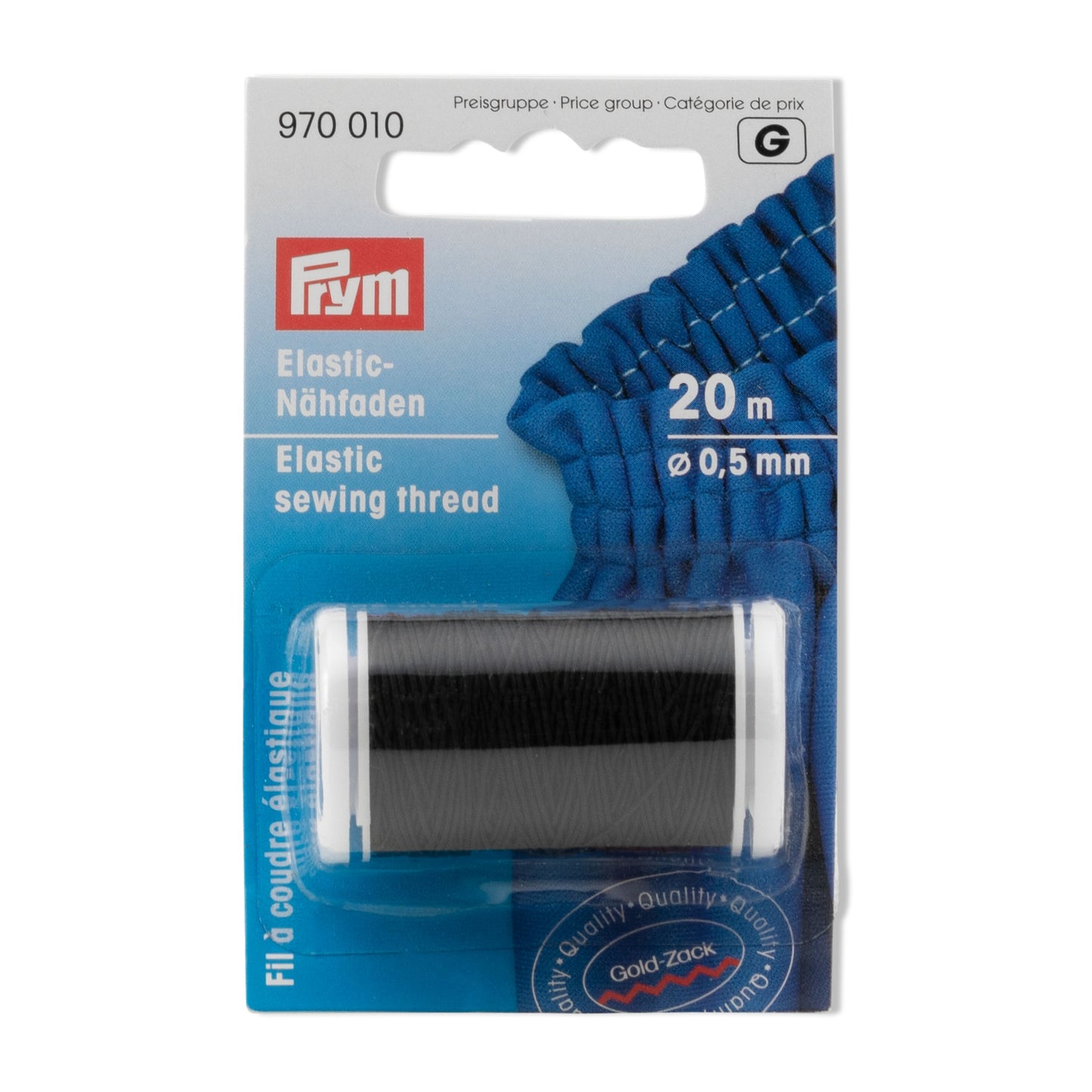 Elastic sewing threads in various colours