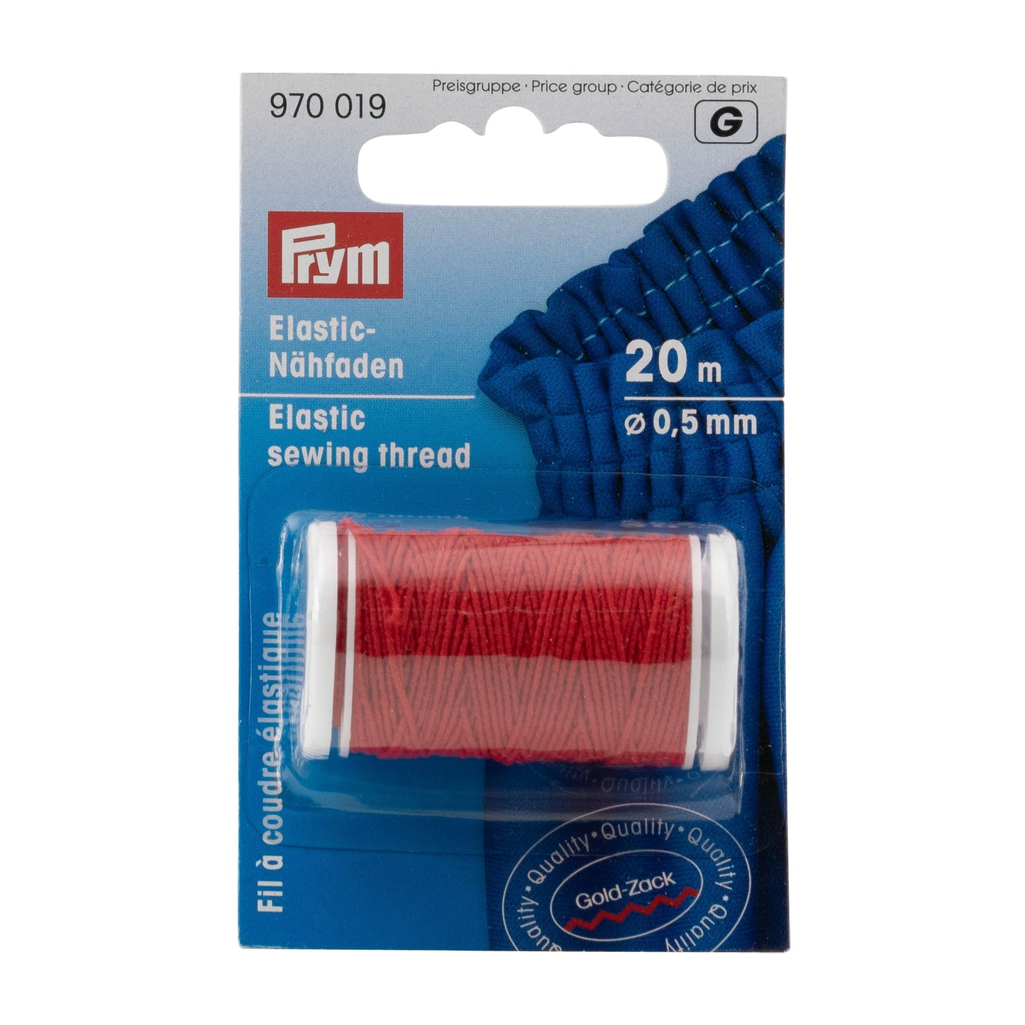 Elastic sewing threads in various colours