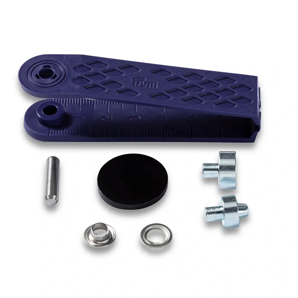 Prym Eyelets with washers and tool, Silver, 5mm