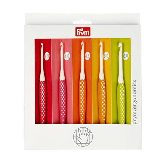 Crochet hook for wool set, prym.ergonomic, 2 set sizes