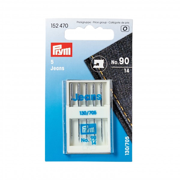 Prym Jeans sewing machine needles, 130/705, 90