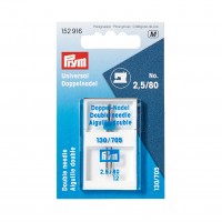 Prym Universal double sewing machine needles, 130/705, 80/2.5mm