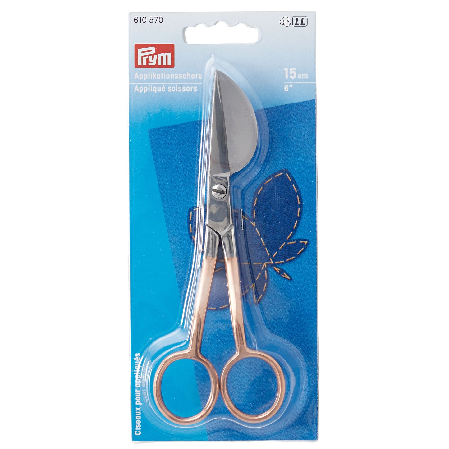 Applique scissors 15 cm rose gold