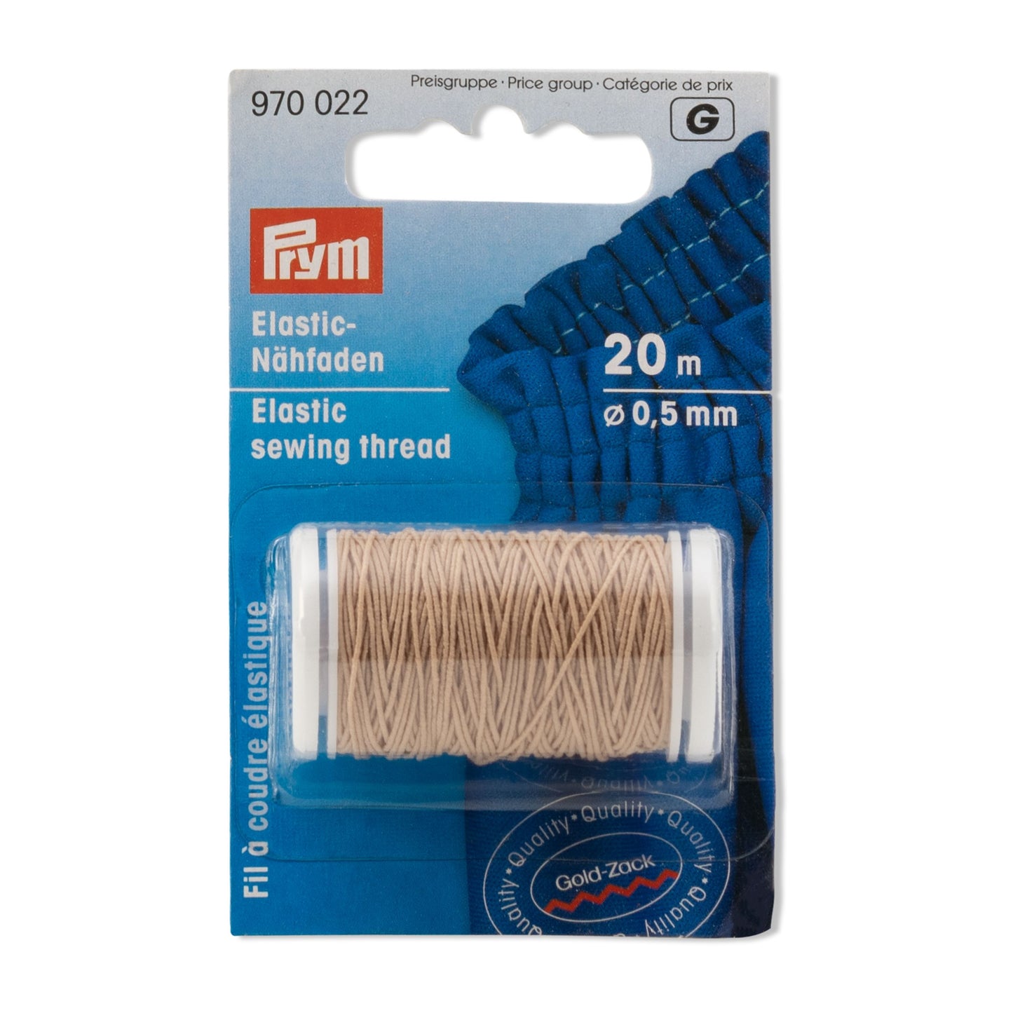 Elastic sewing threads in various colours