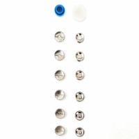 Cover Buttons with tool - 23mm - silver - 4pc