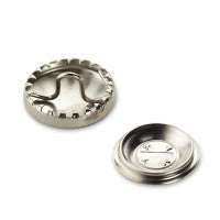 Cover Buttons with tool - 15mm - silver - 6pc