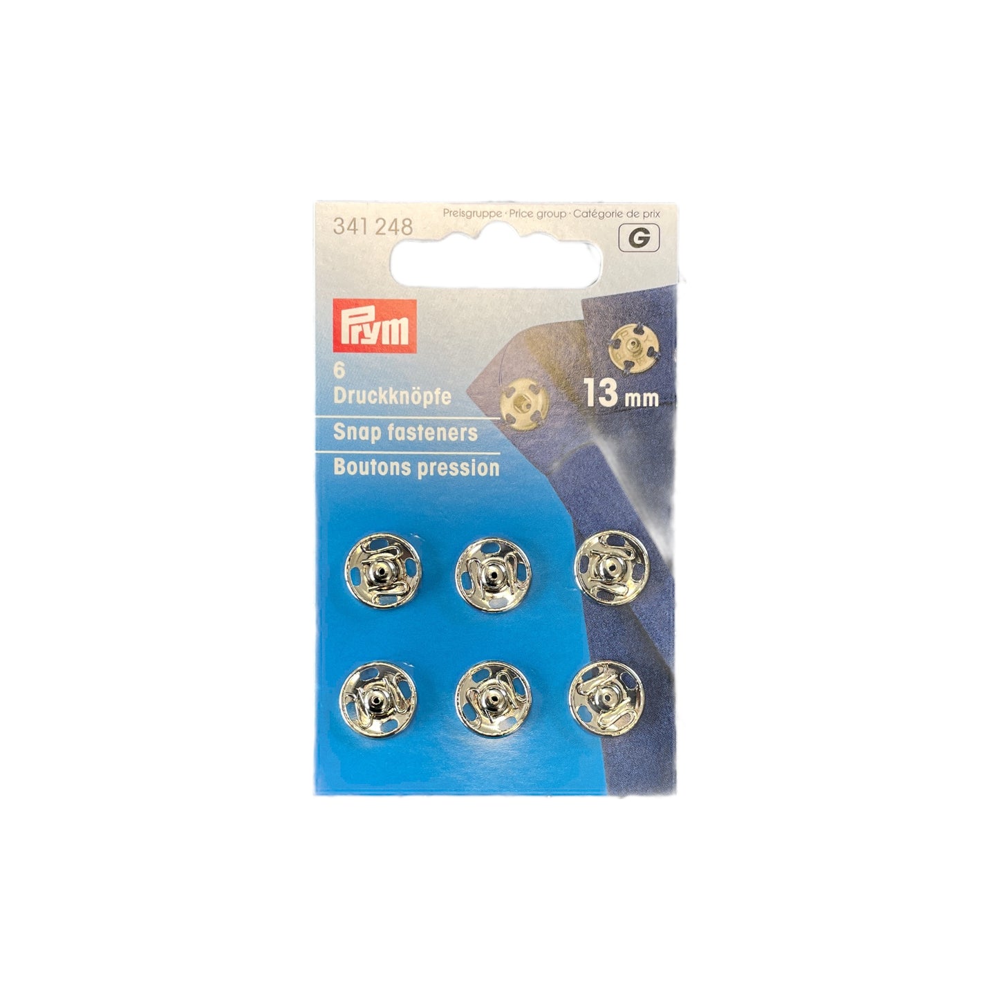 Prym Silver Snap fasteners - 13mm