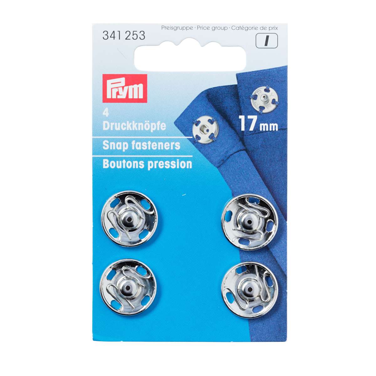 Prym Snap Fasteners - Silver - 17mm