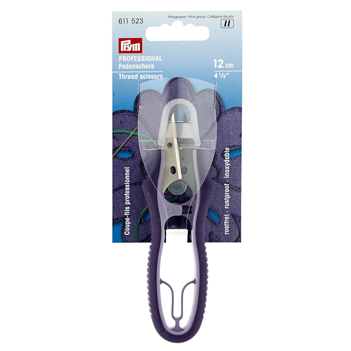 Prym / KAI Thread scissors, professional, soft grip and end cap