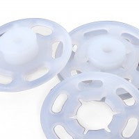 Sew-on Snap fasteners - clear plastic - 13mm