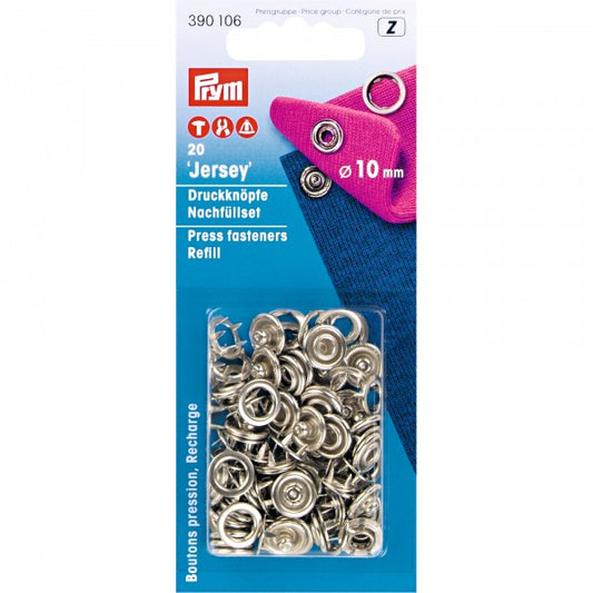 Prym Jersey fastener refill packs - 10mm