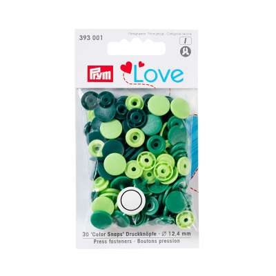 Prym Love ColorSnaps fasteners greens