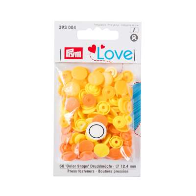Prym Love ColorSnaps fasteners Yellow/orange
