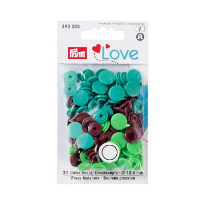 Prym Love ColorSnaps fasteners green/brown