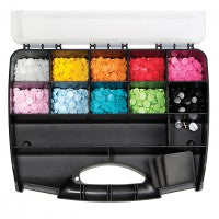 Non-sew Colour Snaps Box 300pc + tool set