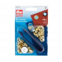 Prym Eyelet With Washer and Tool - 8mm gold