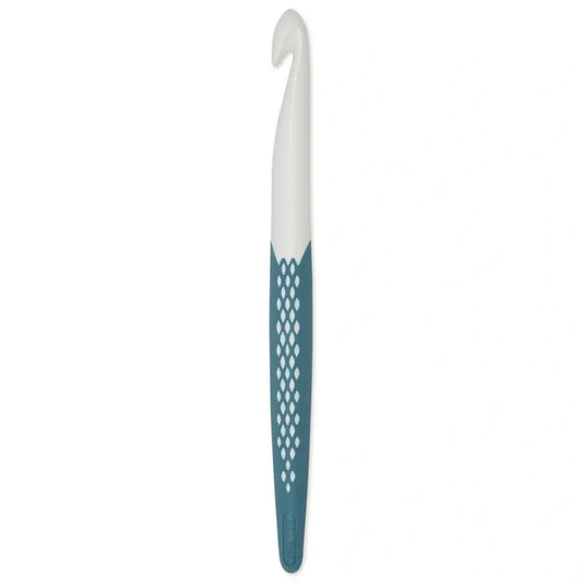 Wool crochet hooks, prym.ergonomics, 12 mm/18cm petrol green