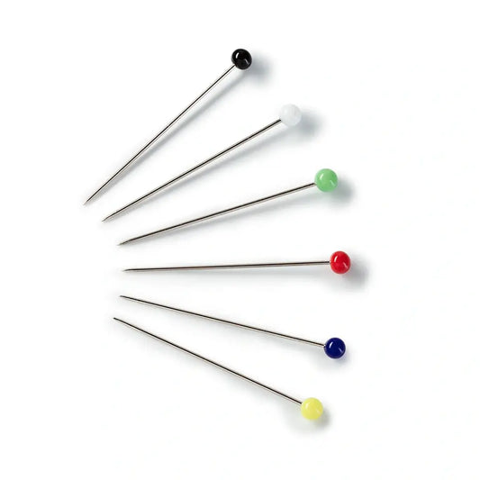 Prym Glass-headed pins, 0.80 x 48mm, multi-colour, 30g