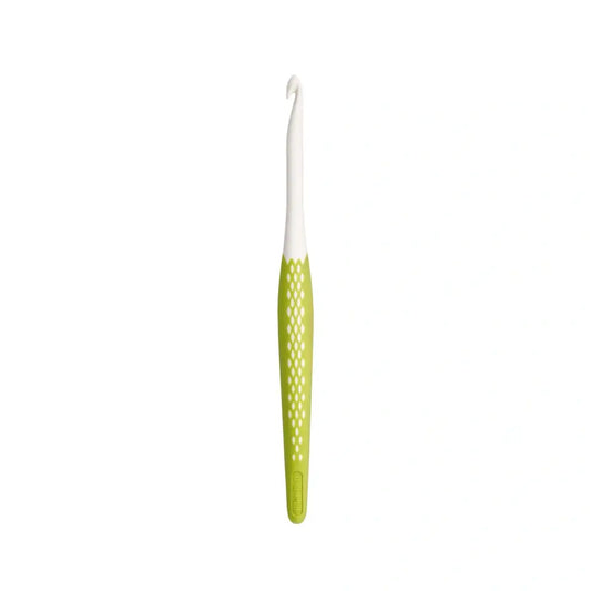 Wool crochet hooks, prym.ergonomics, 6 mm/17cm citrus green