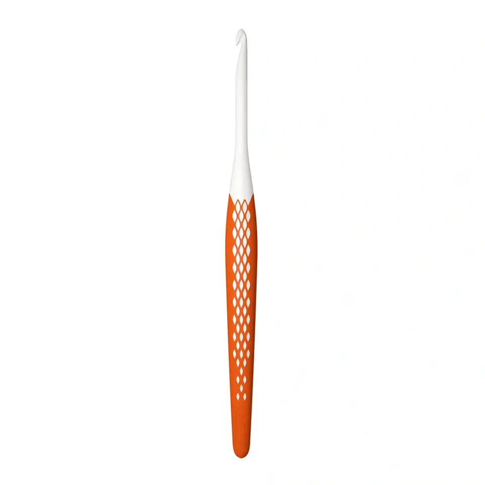 Wool crochet hooks, prym.ergonomics, 4.5 mm/16cm orange
