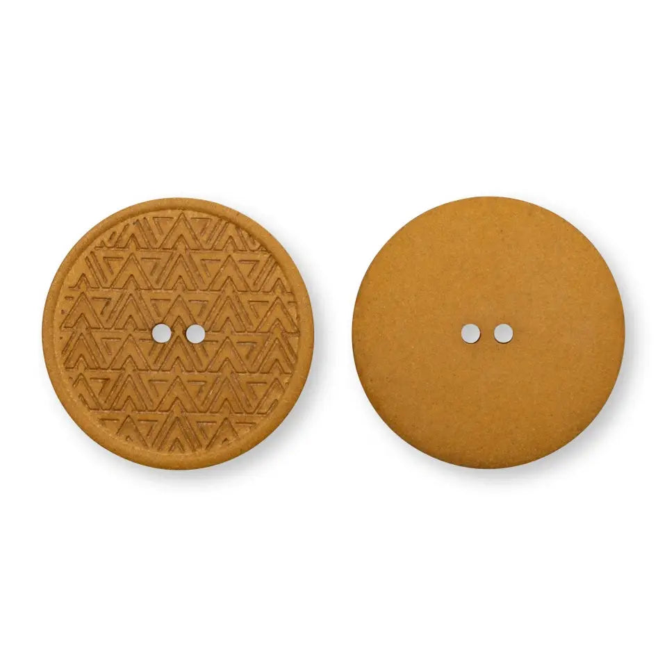 Buttons 2-hole Prym 1530, recycled hemp, 28mm, yellow