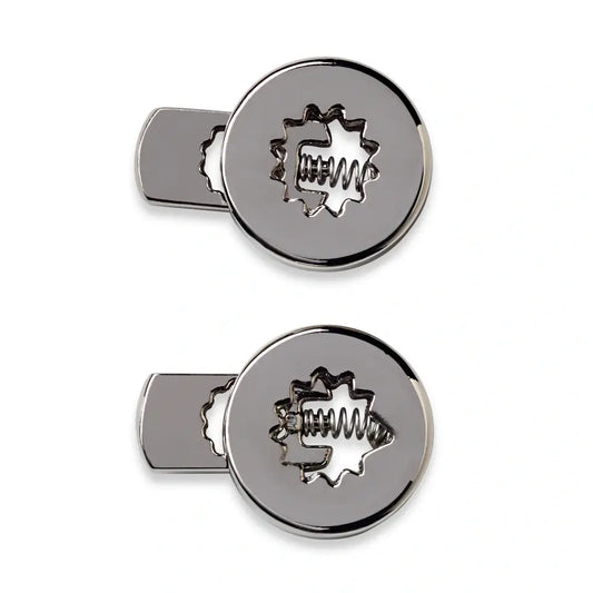 Cord stopper, round, silver-coloured