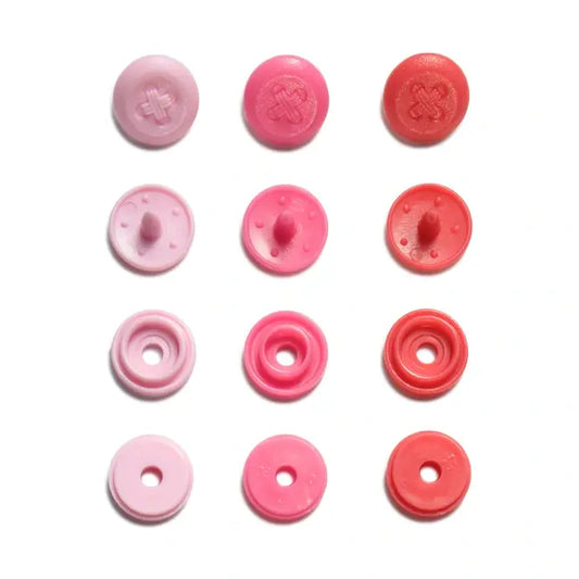 Press fasteners 'Color Snaps Mini', sew-on look (pink)