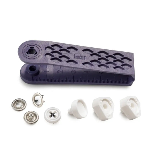 Prym Non-sew press fasteners 'Jersey', sew-on look, black "thread" 12mm