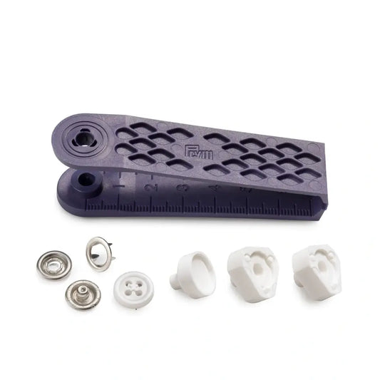 Prym Non-sew press fasteners 'Jersey', sew-on look, white 12mm