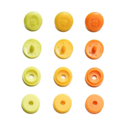 Press fasteners 'Color Snaps Mini', sew-on look - yellow