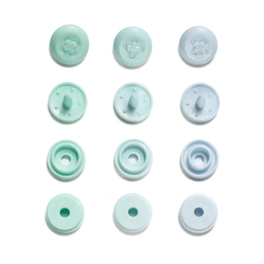 Press fasteners 'Color Snaps Mini', sew-on look (l'blue)