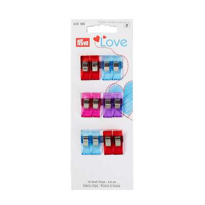 Prym Love Fabric Clips - 2.6cm - Pack 12
